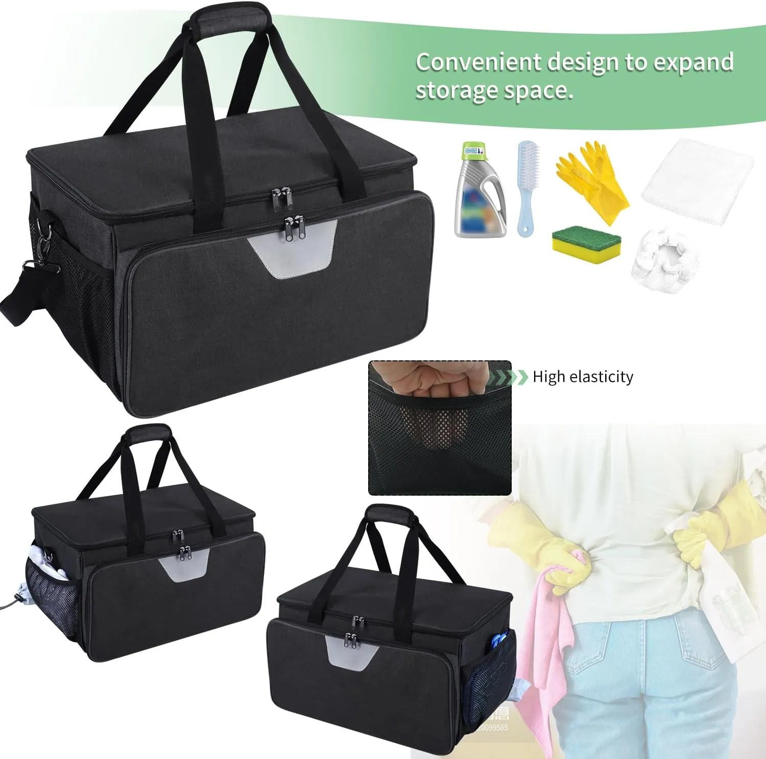 Steam Cleaner Storage Bag Compatible with Dupray Neat Steam Cleaner,Carrying Case with Pockets,Portable Steam Cleaner Organizer Bag with Large Space(Case Only)(Black)