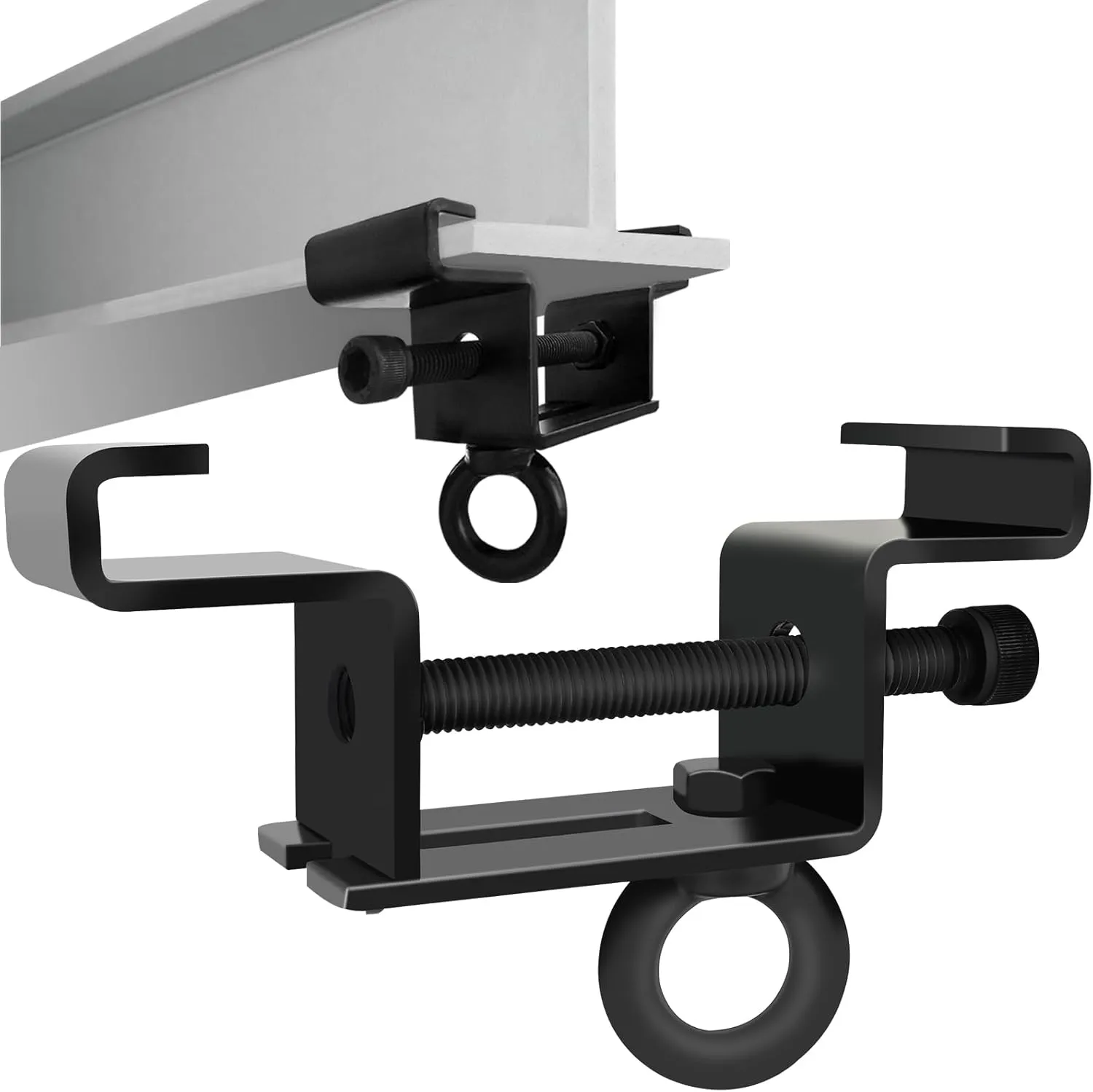 Steel I Beam Hanger, Steel Beam Clamp, Punch Bag Accessories for Beams,(Equipped with Hexagonal Tools) Adjustable from 4.2" to 6.5",Max Load 900Pound