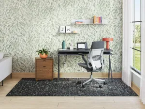 Steelcase Gesture Office Chair - Cogent: Connect Malt Fabric, Low Seat Height, Shell Back, Light on Dark Frame with Polished Aluminum Base, and Hard Floor Casters