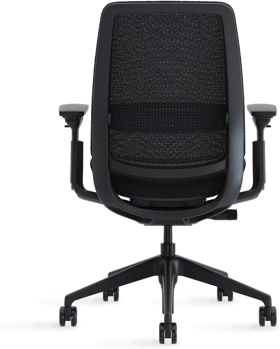 Steelcase Series 2 Office Chair, Black Frame and 3D Microknit Back, Era Fabric (Cobalt)