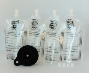 StopLossBags - 4-Pack Kit with funnel and extra caps