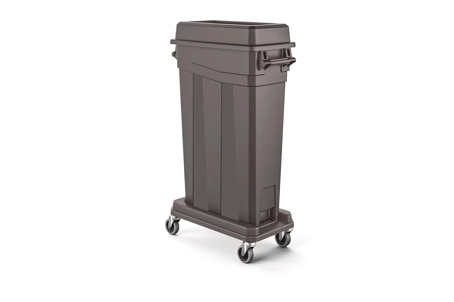 Suncast Commercial TCNH2030 Narrow Trash Can With Handles, 30.00" Height x 11.08" Width, 23 gal Capacity, Gray