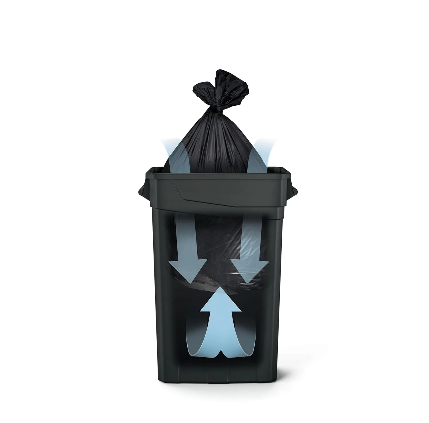 Suncast Commercial TCNH2030 Narrow Trash Can With Handles, 30.00" Height x 11.08" Width, 23 gal Capacity, Gray