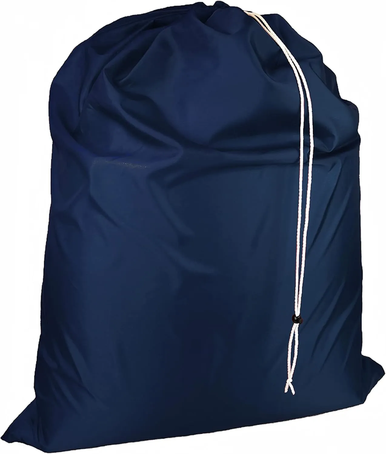 Super Extra Large Heavy Duty 100% Nylon Laundry Storage Bag, H U G E size: L 40" x H 50", Family size Bag with Locking Closure Drawstring, Machine Washable, XXL Organizer Bag. Made in USA (NAVY BLUE)