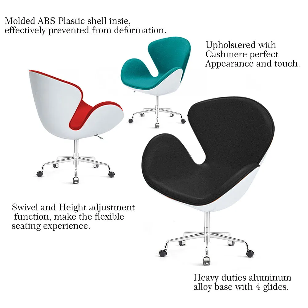 Swan Chair Cashmere with Casters
