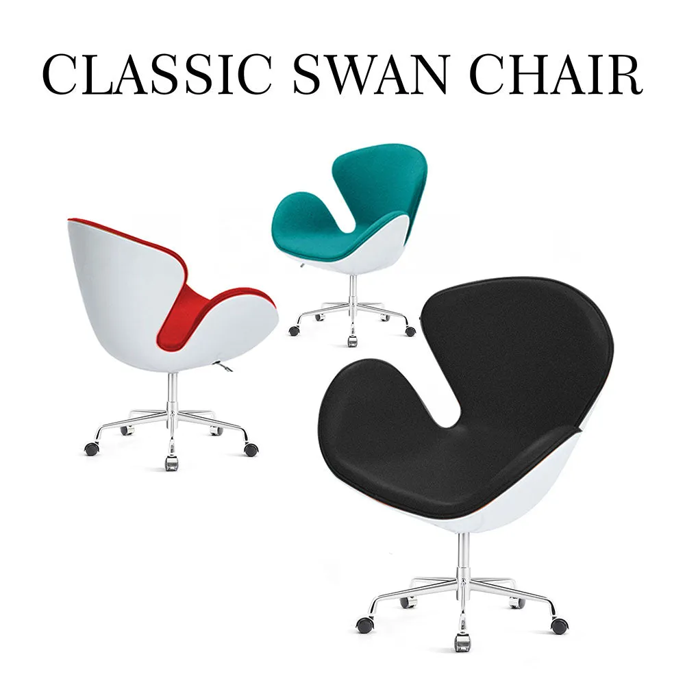 Swan Chair Cashmere with Casters