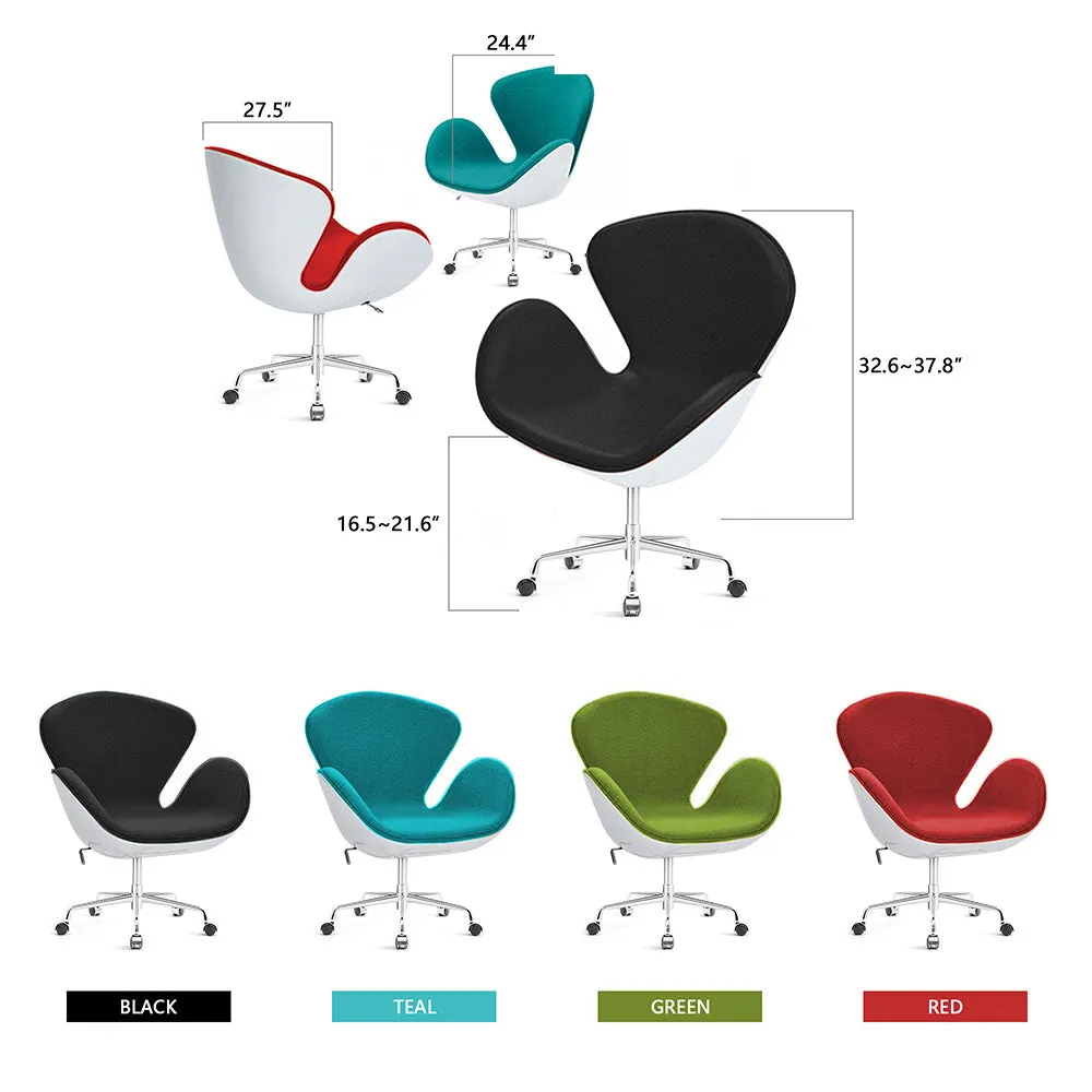 Swan Chair Cashmere with Casters