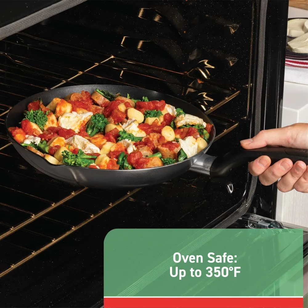T-fal Initiatives Nonstick Stockpot 8 Quart Oven Safe 350F Cookware, Pots and Pans, Dishwasher Safe Black