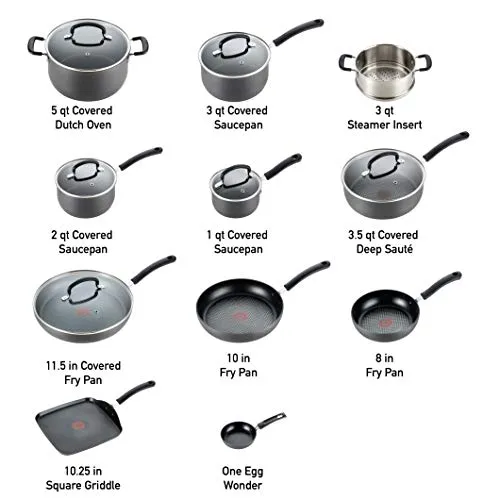T-fal Ultimate Hard Anodized Cookware Set (17 Piece)