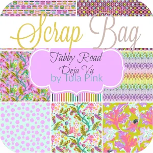 Tabby Road Deja Vu Scrap Bag (Approx 2 Yards) by Tula Pink for Free Spirit 2 Yards DIY Quilt Fabric