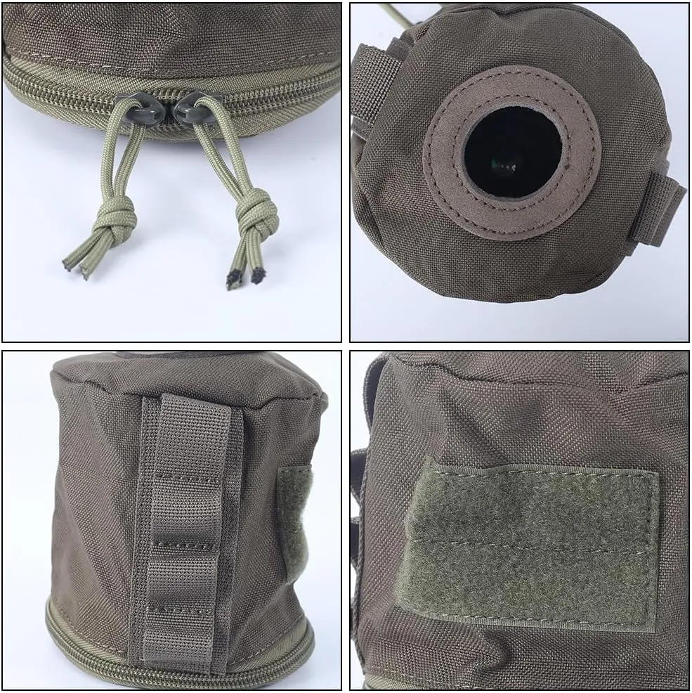 Tactical Toilet Paper Holder, Waterproof Toilet Roll Paper Bag Toilet Paper Storage Pouch with Side Webbing for Camping Hiking Picnics