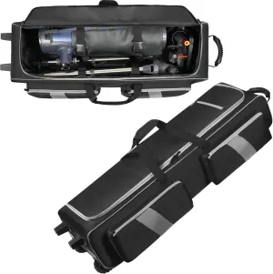 Telescope Bag Shock-Absorbent Padded with Wheels, 40 inch Telescope Travel Case with Large Capacity for Telescope Tube & Tripod, Rolling Bag with Fix Straps for Telescope & Accessories