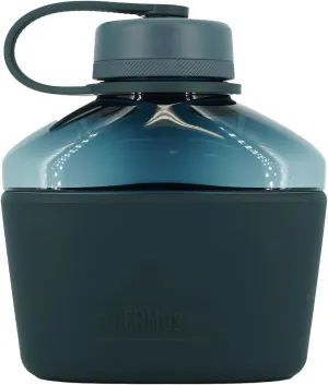 THERMOS TP4339DB6 32 oz Hard Plastic Canteen Hydration Bottle w/Silicone Sleeve Lake Blue