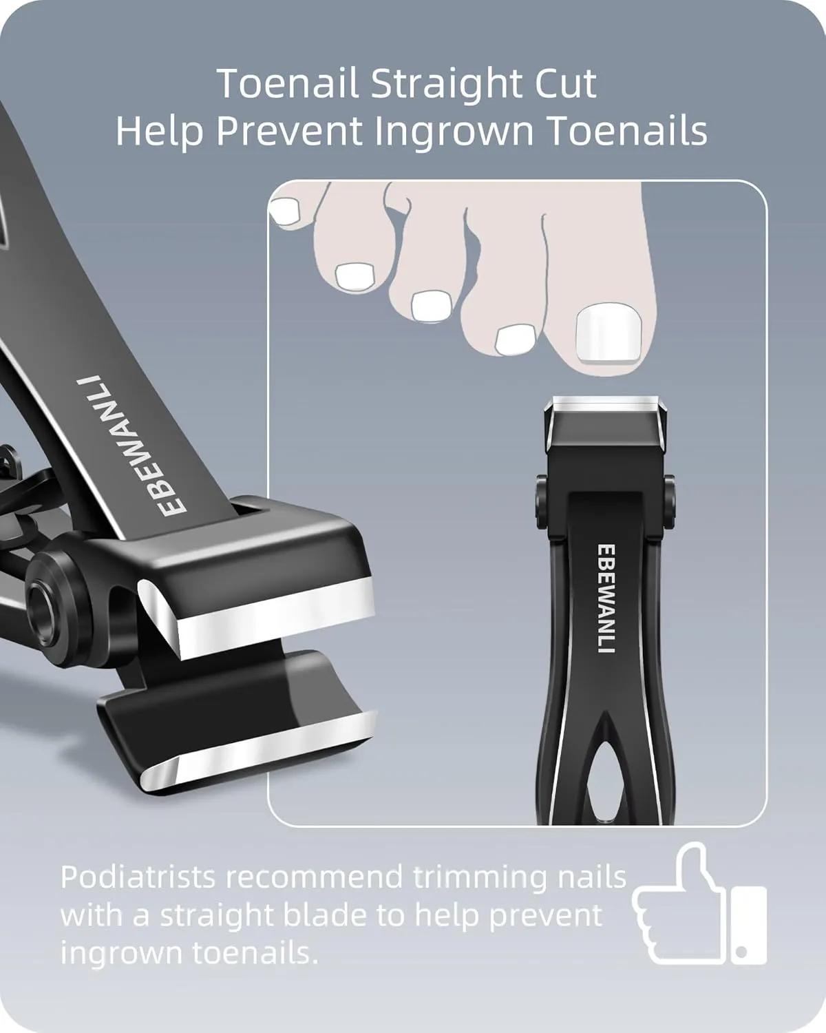 Toe Nail Clippers for Men, Wide Jaw Toe Nail Clippers for Thick Nails for Seniors, Women, Heavy Duty Toenail Clippers for Thick Toenails, Straight Nail Clipper and Curved Nail Clipper Set