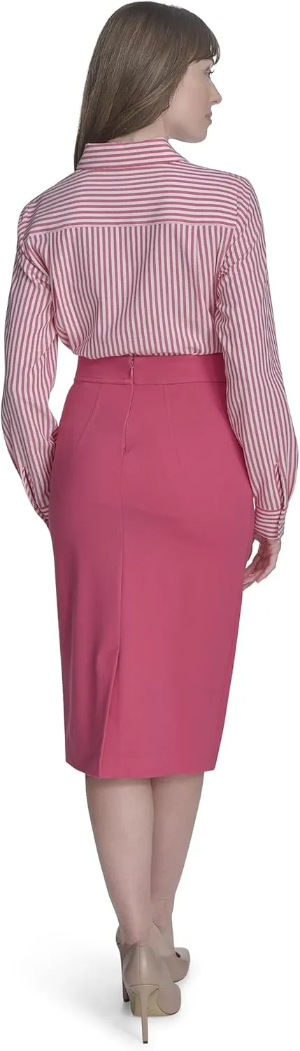 Tommy Hilfiger Women's Long Sleeve Button Up Collared Shirt