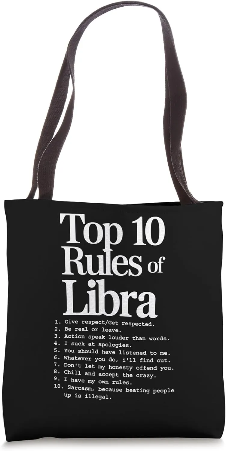 Top 10 Rules Libra Horoscope Birthday Tote Bag