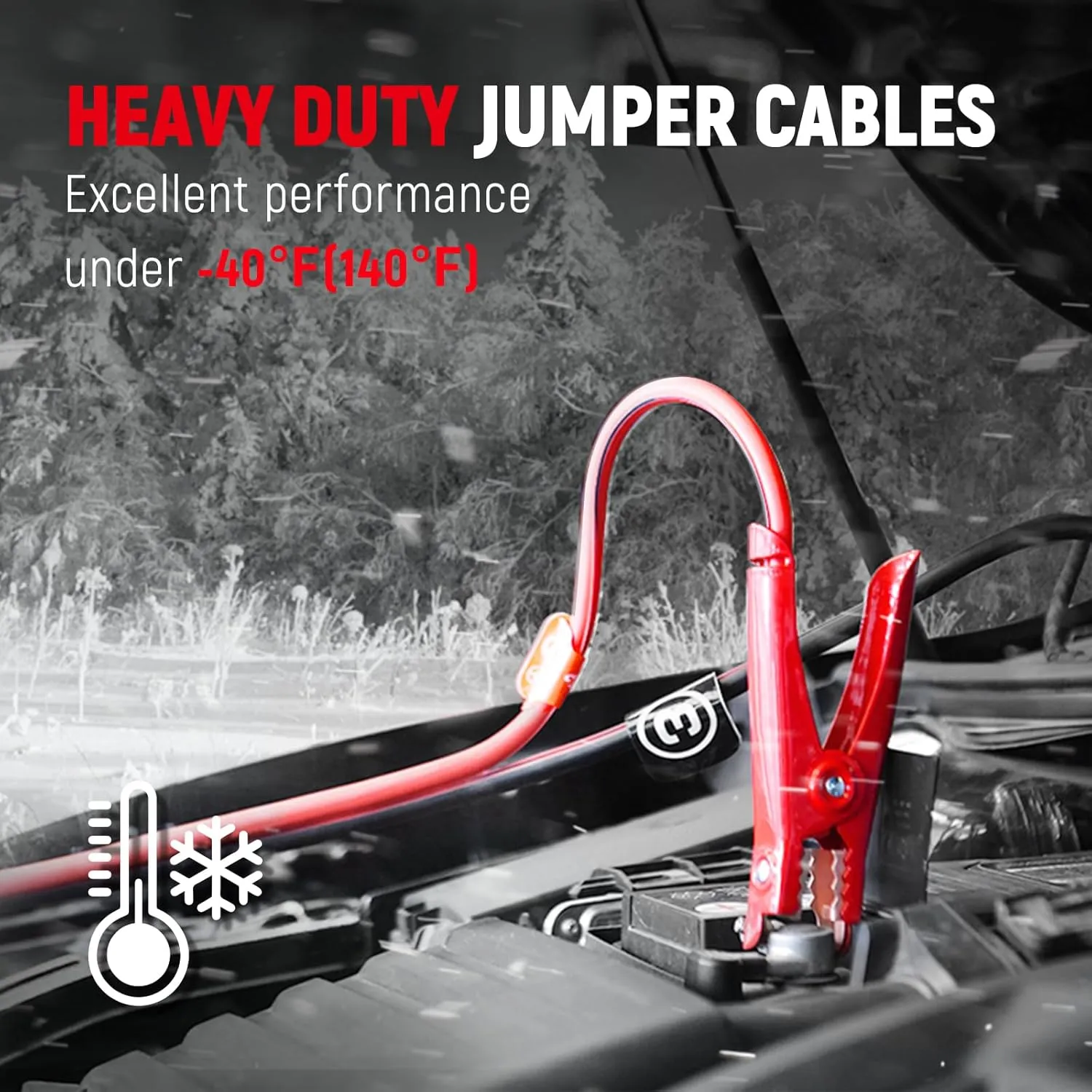 TOPDC 4 Gauge 20 Feet Jumper Cables for Car, SUV and Trucks Battery, Heavy Duty Automotive Booster Cables for Jump Starting Dead or Weak Batteries with Carry Bag(TD-P0420ULB)