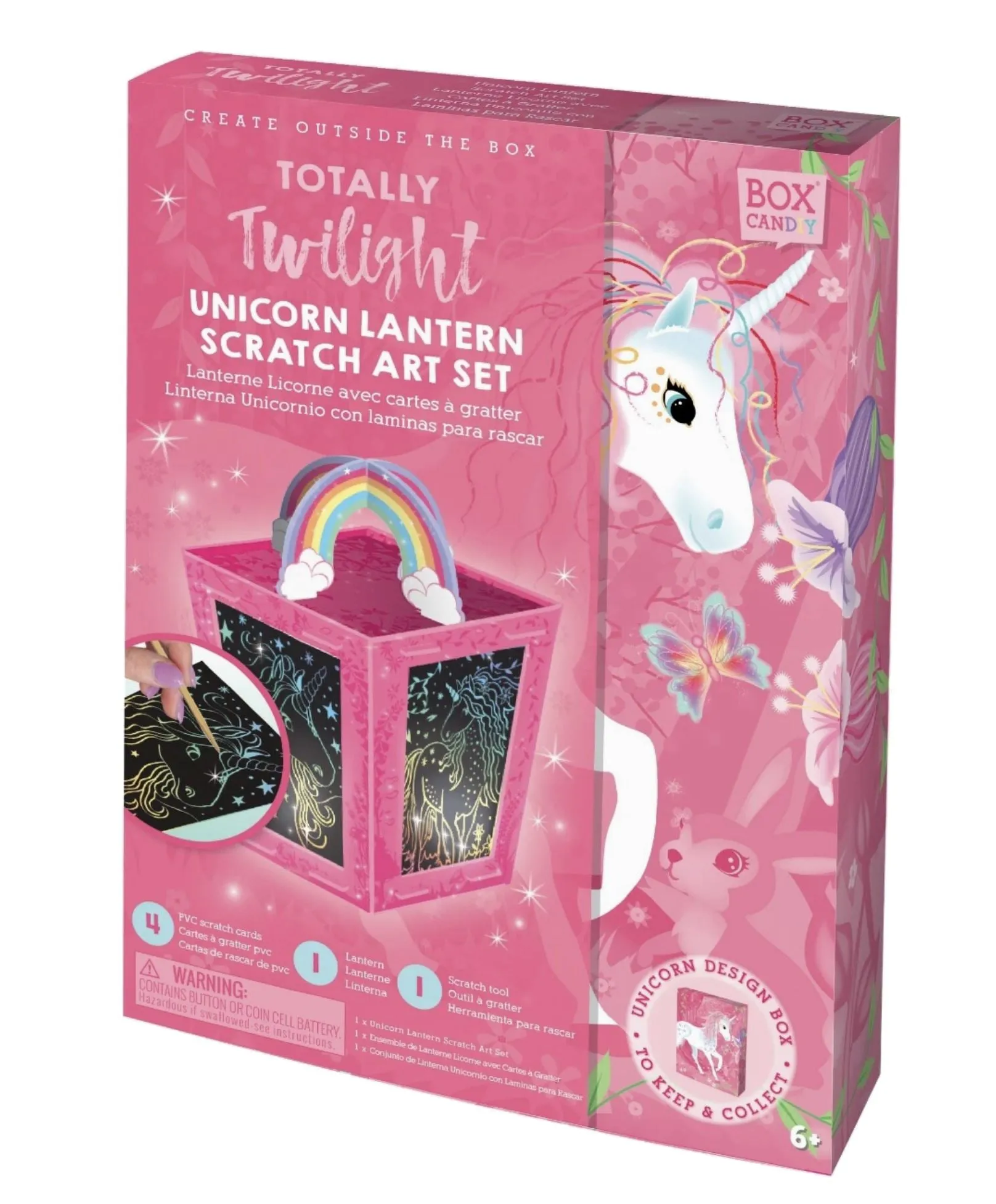 Totally Twilight Unicorn Lantern Scratch Art Set