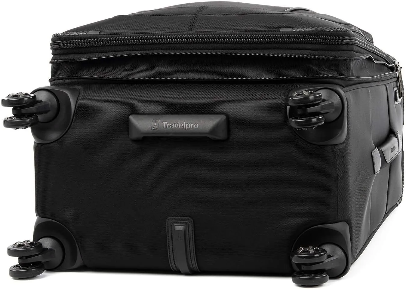Travelpro Crew Versapack Softside Expandable 8 Spinner Wheel Checked Luggage, Men and Women, Jet Black, Checked Medium 25-Inch