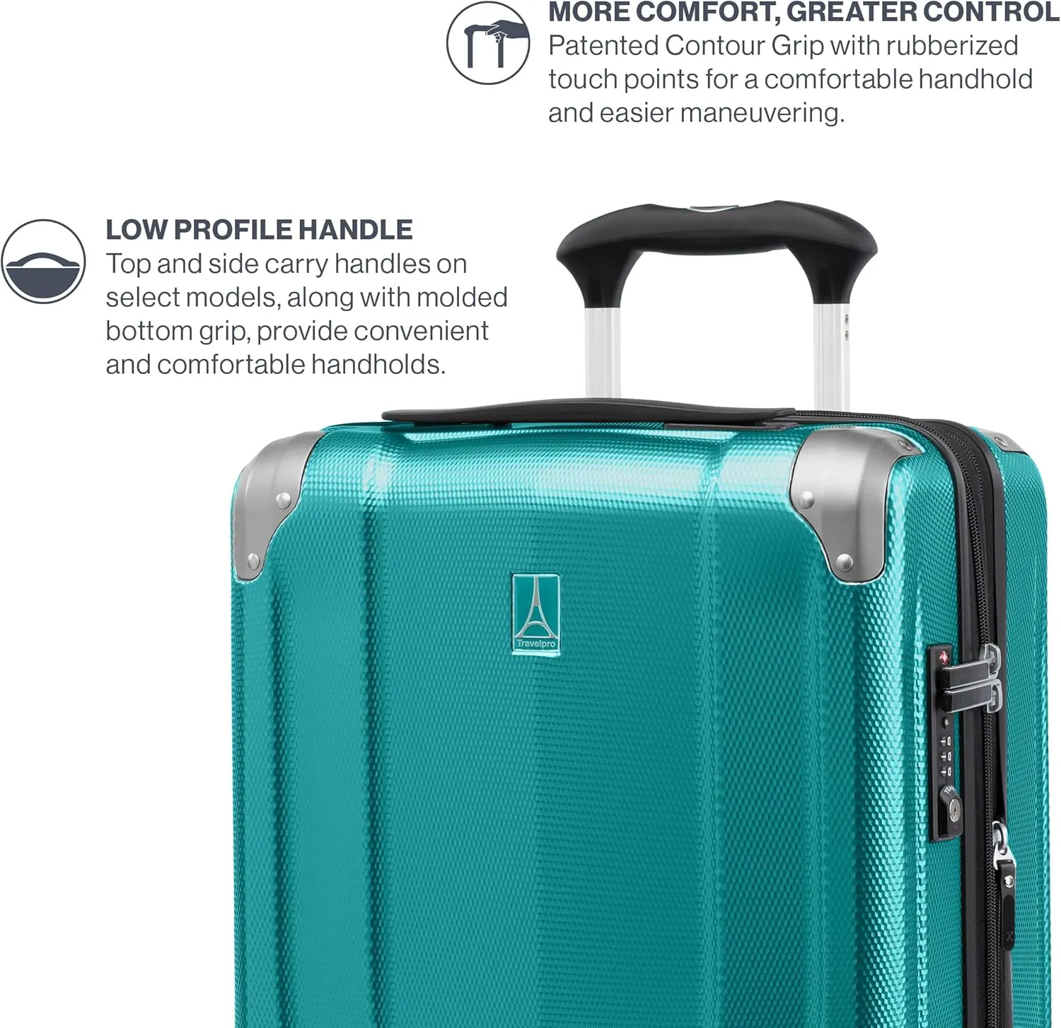 Travelpro Pathways 3 Hardside Expandable Luggage, 8 Spinner Wheels, Lightweight Hard Shell Suitcase, Carry On 21 Inch, Kayak