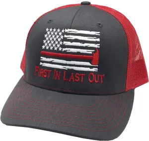 Trenz Shirt Company Firefighter Axe Flag Trucker Hat