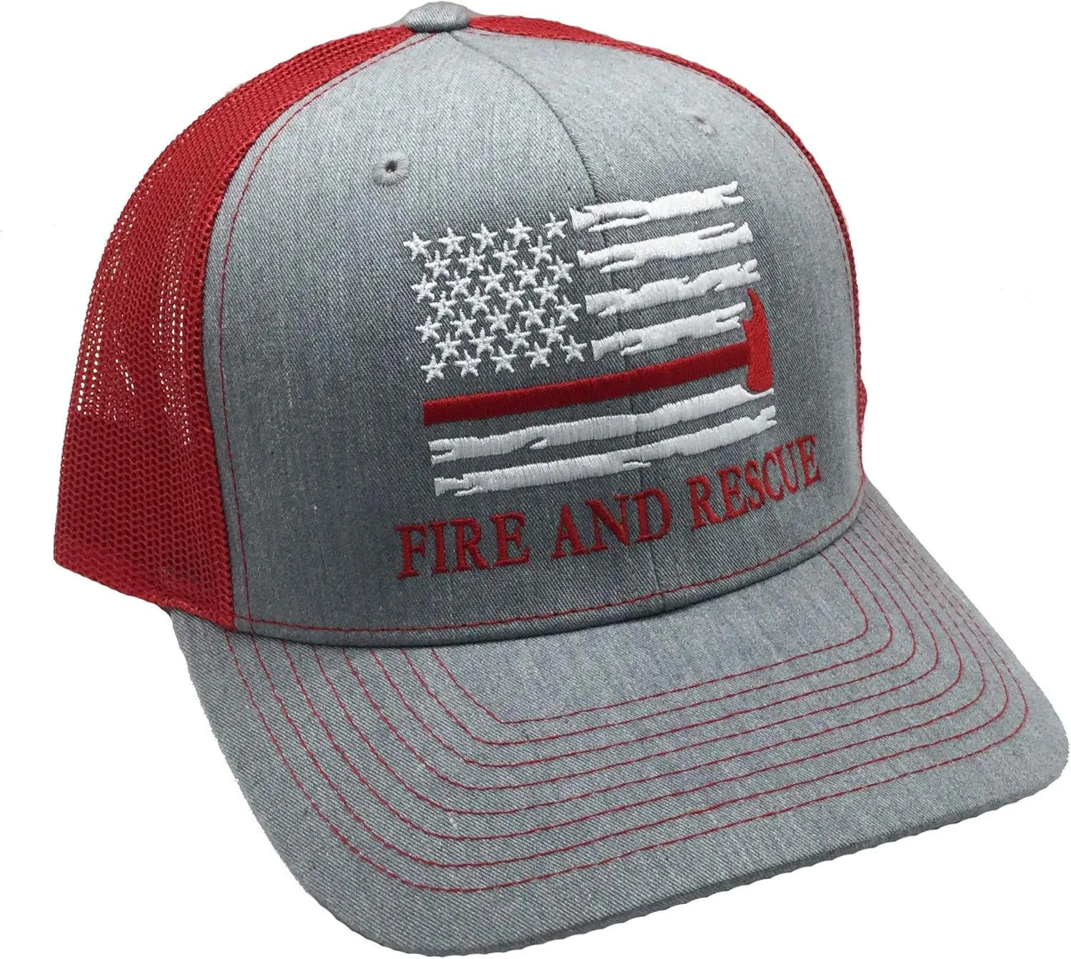 Trenz Shirt Company Firefighter Axe Flag Trucker Hat