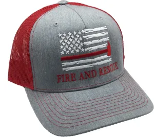Trenz Shirt Company Firefighter Axe Flag Trucker Hat
