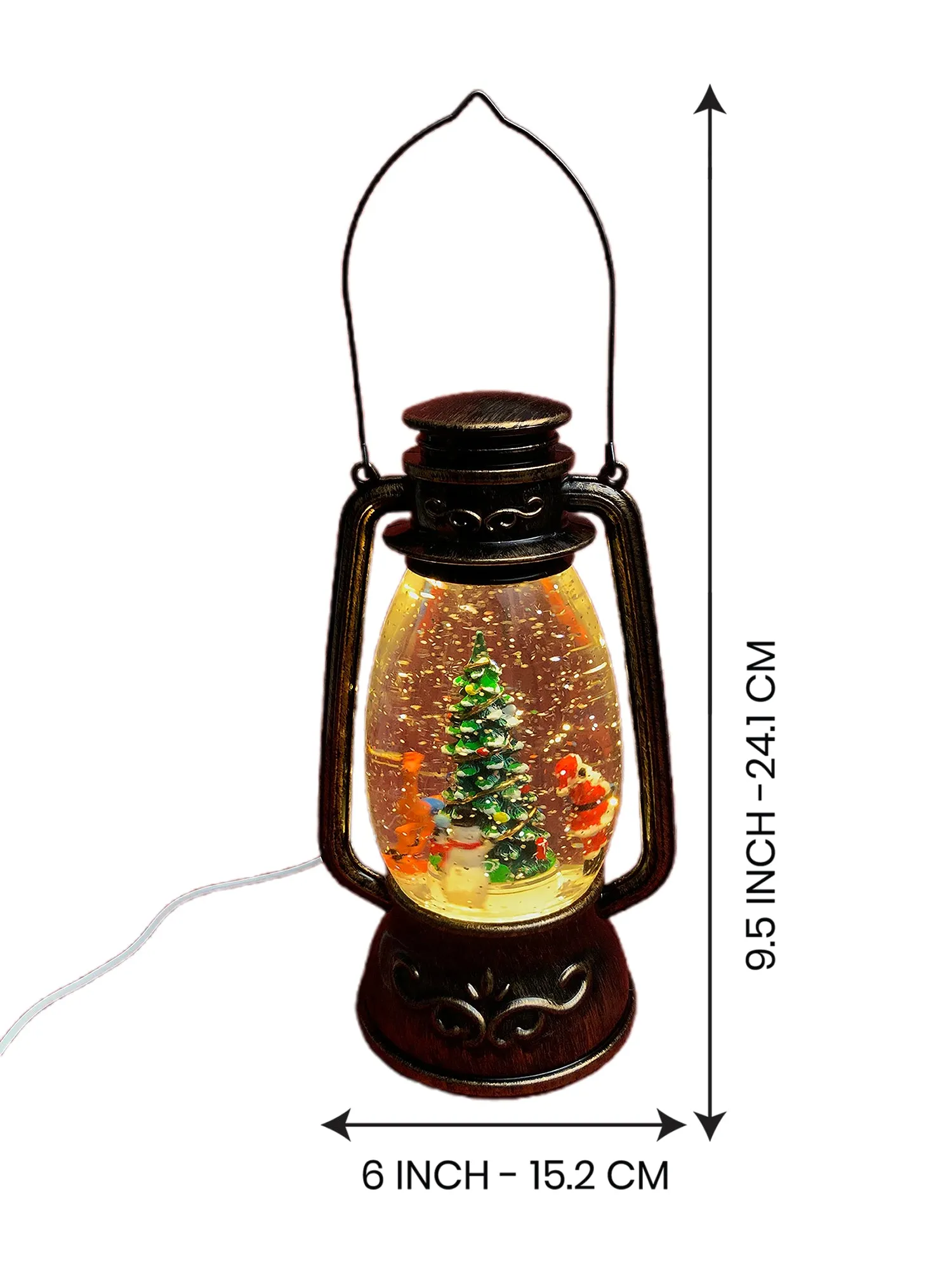 Trio Rotating Christmas Tree  Musical Glitter Water Light, Christmas Snow Lantern