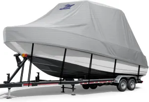 Tsukiko T-Top Boat Cover, 900D Heavy Duty Marine Grade T Top Boat Covers Fits 22-24ft Long, Waterproof Center Console Boat Cover, Tear-Resistant Boat Storage Cover
