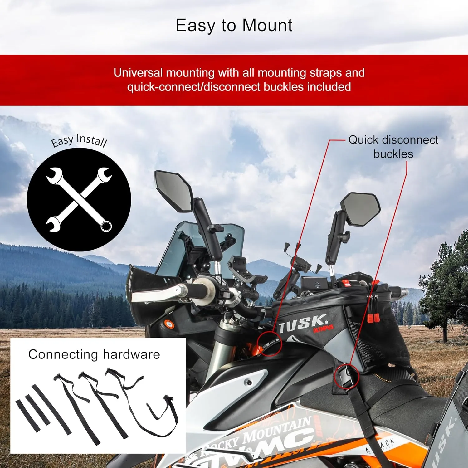 Tusk Olympus Adventure Motorcycle Tank Bag (Small)