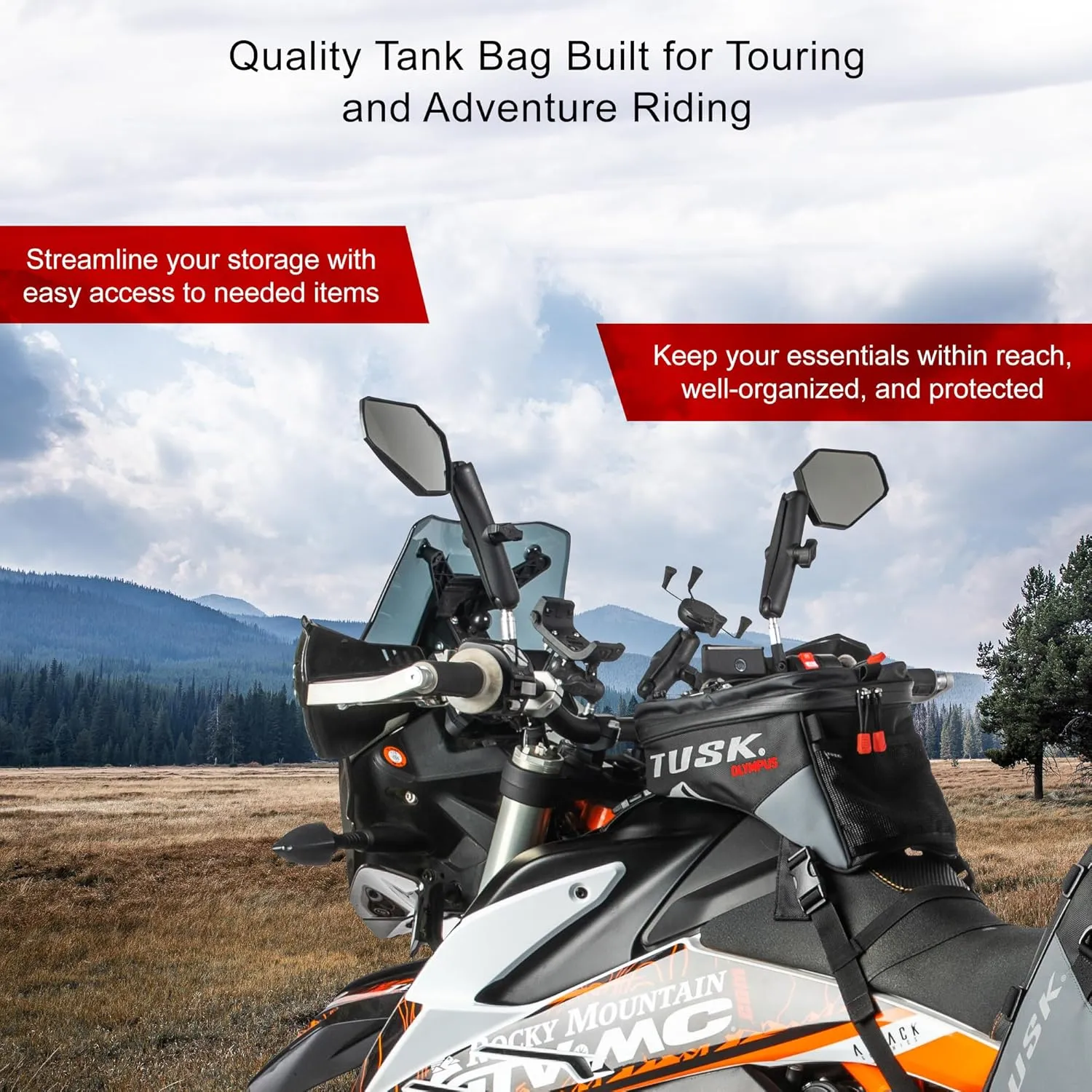 Tusk Olympus Adventure Motorcycle Tank Bag (Small)