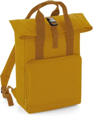 Twin Handle Roll-Top Backpack BG118 - Polyester Rucksack Travelling Bag - Mustard