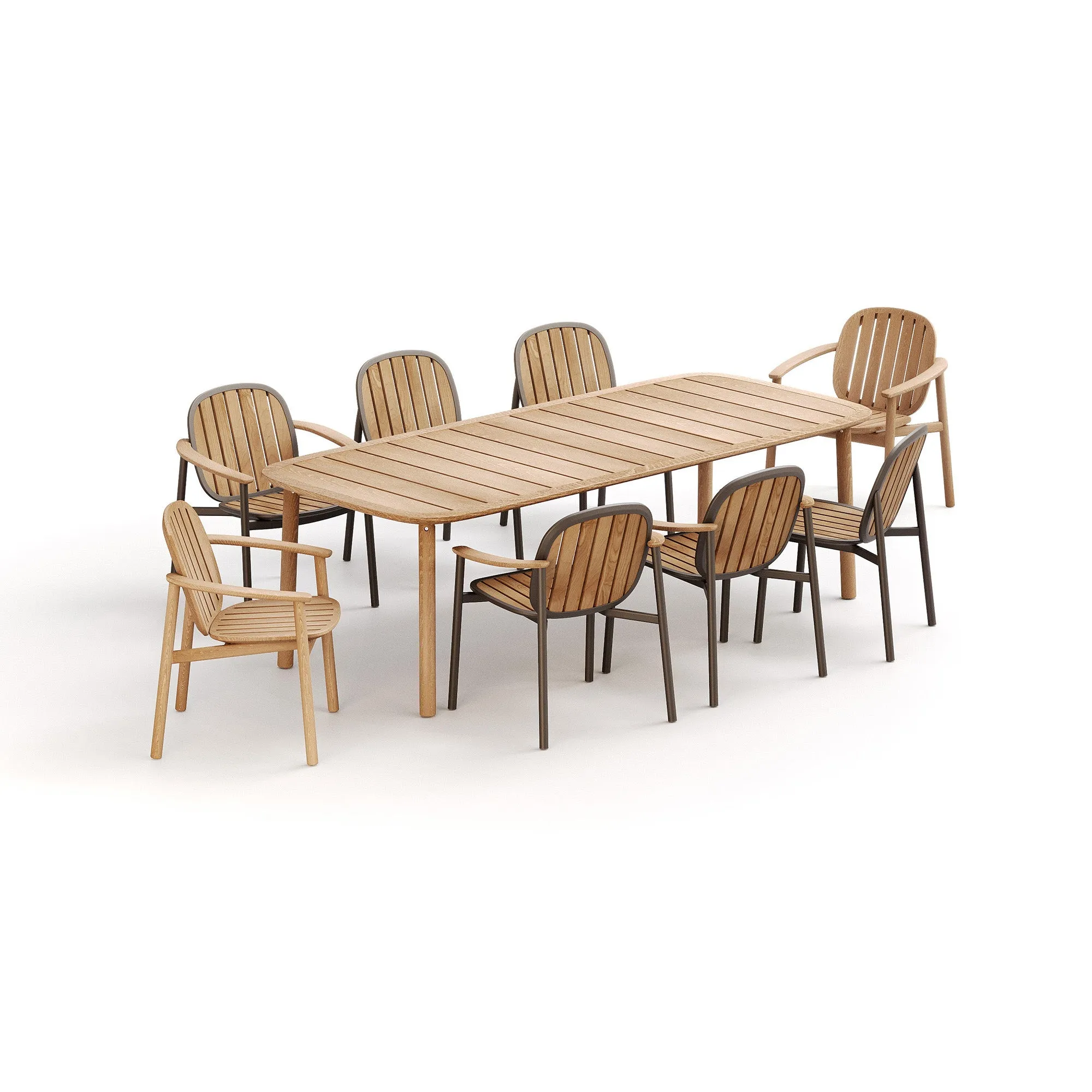 Twins - Alu-Teak chair