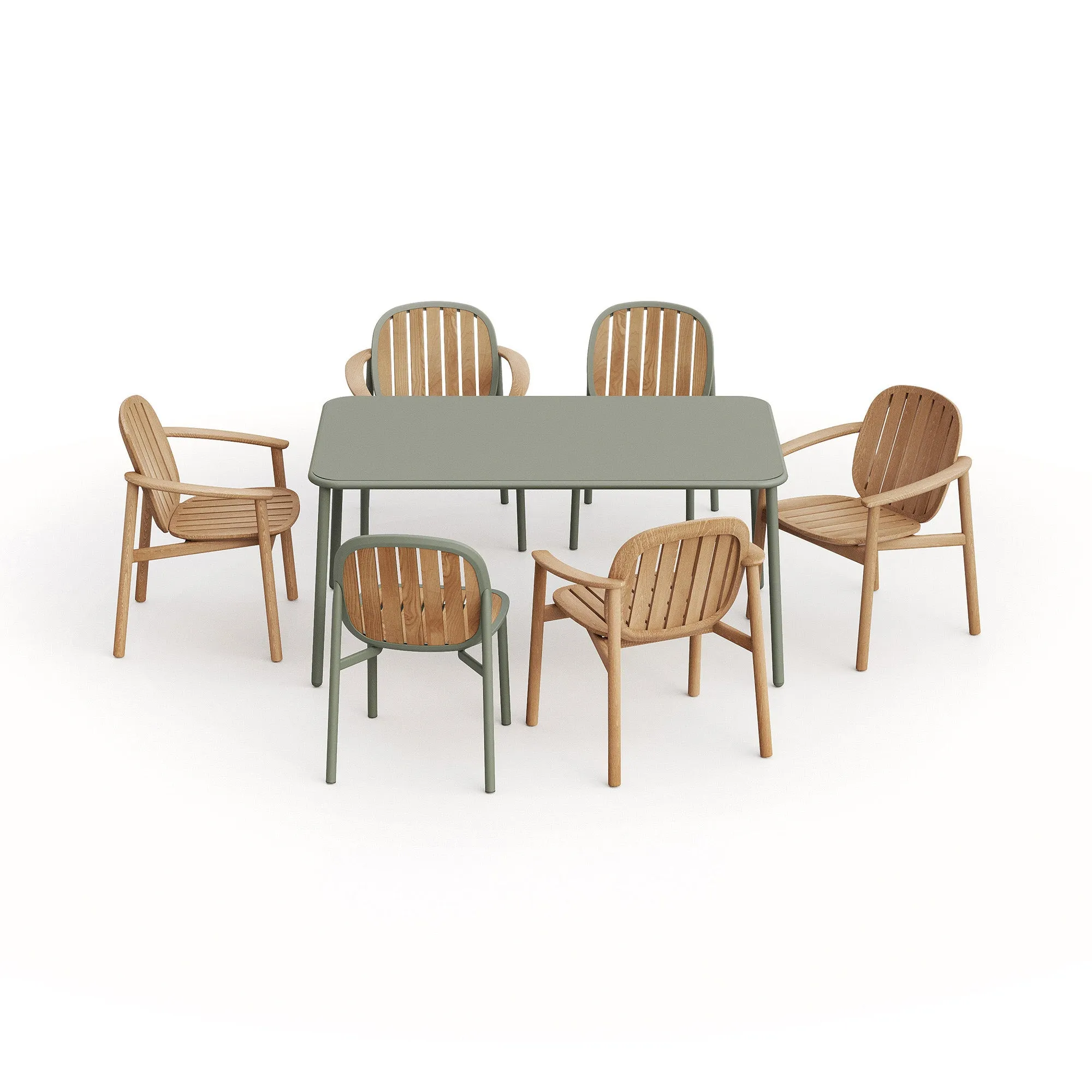 Twins - Alu-Teak chair