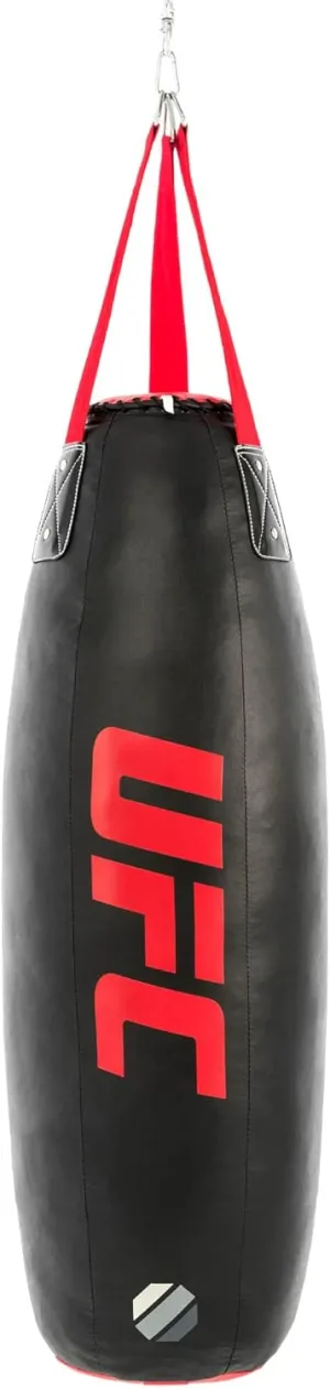 UFC Pro Heavy-Duty Long Life Tear Drop 70lb Heavy Bag, Black Boxing and MMA Punching Bag