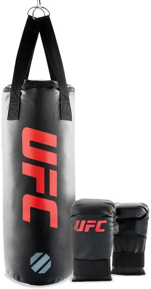 UFC Youth Heavy Bag & MMA Gloves Kit, Black