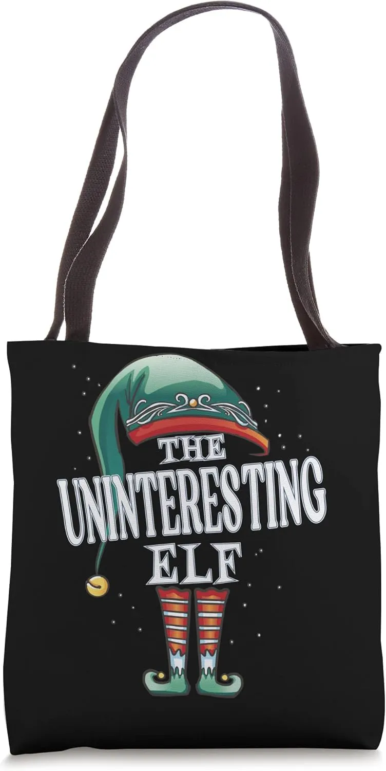 Uninteresting Elf Christmas Group Xmas Pajama Party Tote Bag