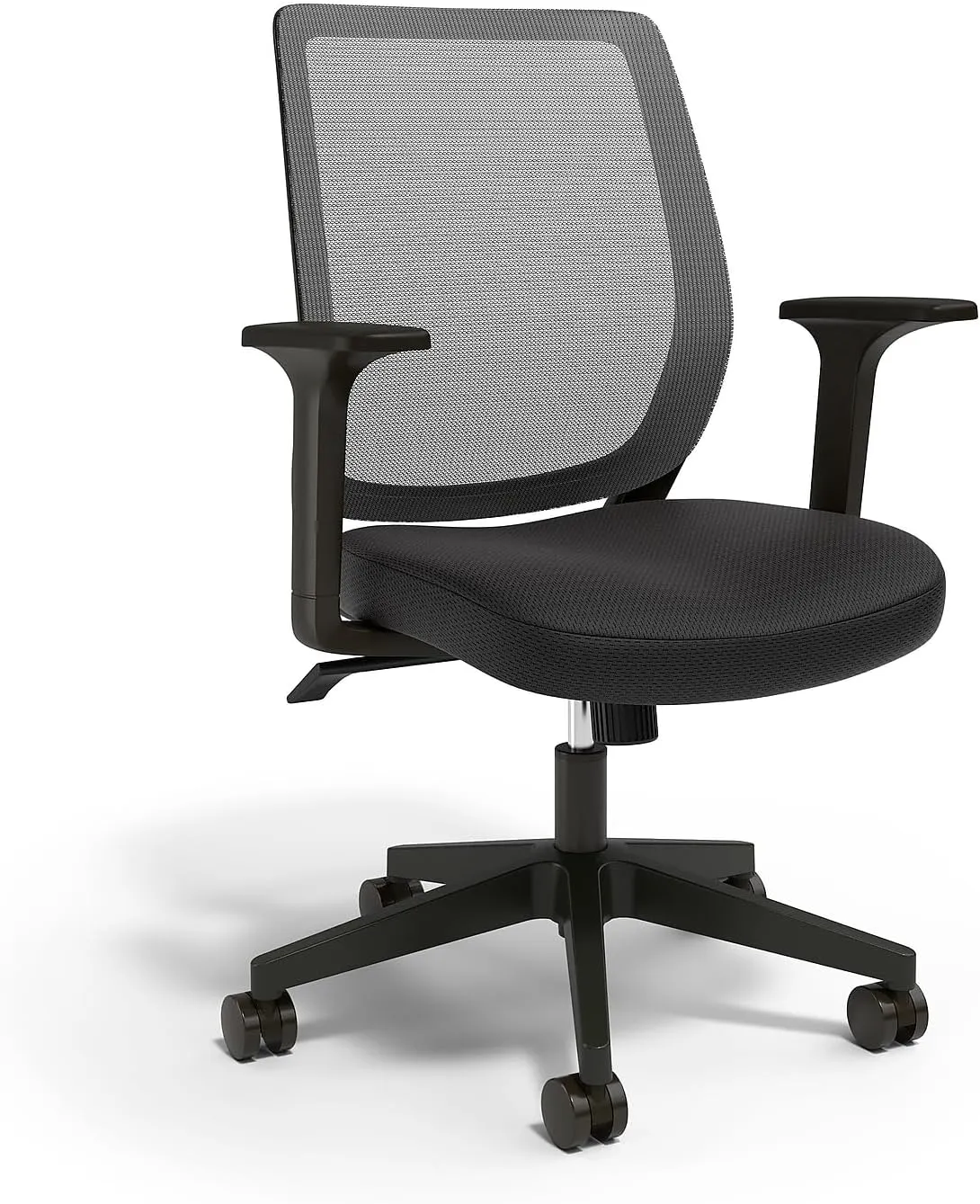 Union & Scale Staples Mesh Back Swivel Office Chair, Ergonomic Fabric Seat, Adjustable Height, Tilt Tension and Tilt Lock, Perfect as an Office or Gaming Chair