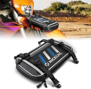 Upgraded Motorcycle Front Fender Bag, 5L Expandable Dirt Bike Fender Bag Tool Roll Bag Universal Motocross Enduro Fender Bag Accessories Storage Bag Fit for Adventure Off-road Riding (Blue)