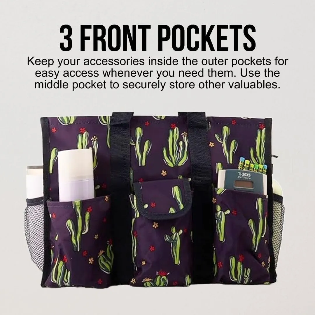 Utility Tote Bag with Zipper Top - Large Multipurpose Tote Organizer Bag