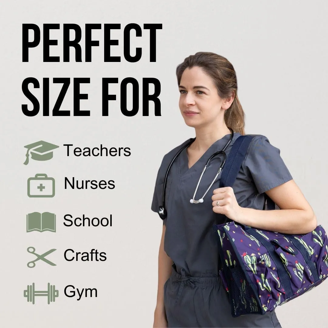 Utility Tote Bag with Zipper Top - Large Multipurpose Tote Organizer Bag