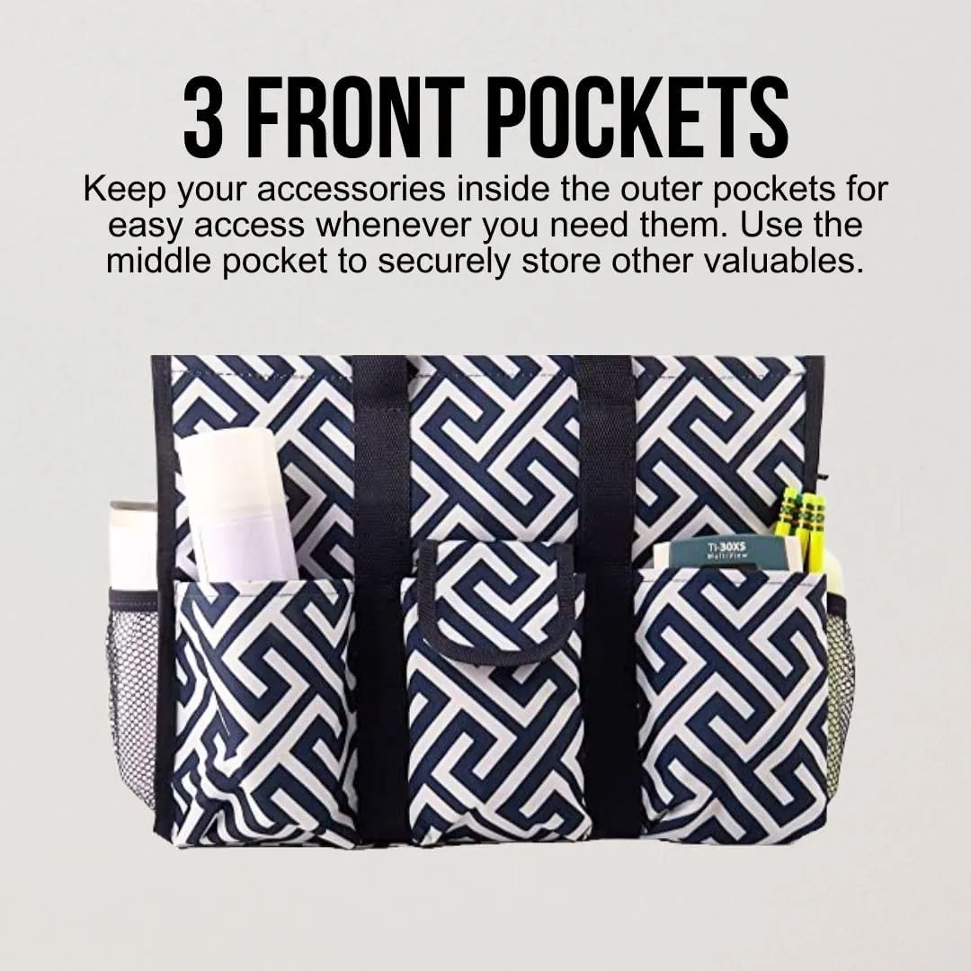Utility Tote Bag with Zipper Top - Large Multipurpose Tote Organizer Bag