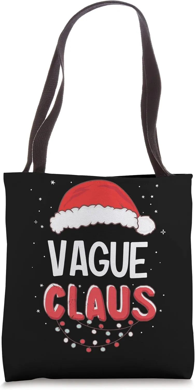 Vague Santa Claus Christmas Matching Costume Tote Bag