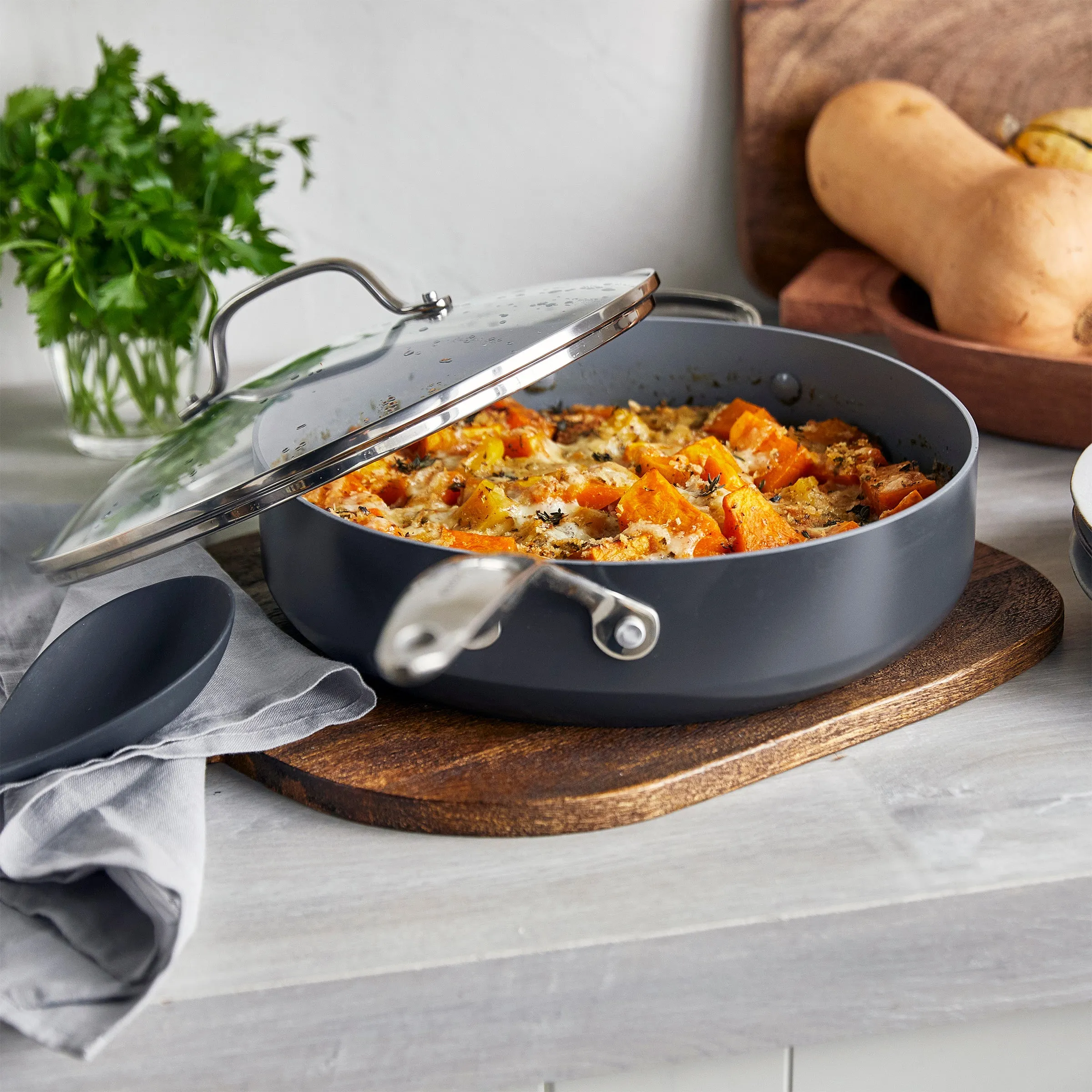 Valencia Pro Nonstick, Ceramic Sauté Pan with Lid, 4.5 Qt