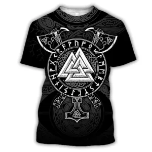 Valknut and Battle Axe Viking Shirt