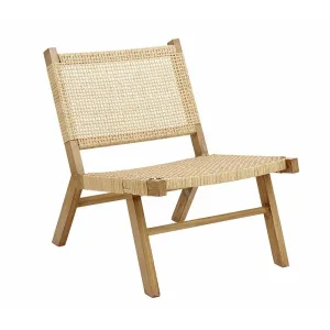 Vasai Lounge garden chair in braided polyrattan - nature