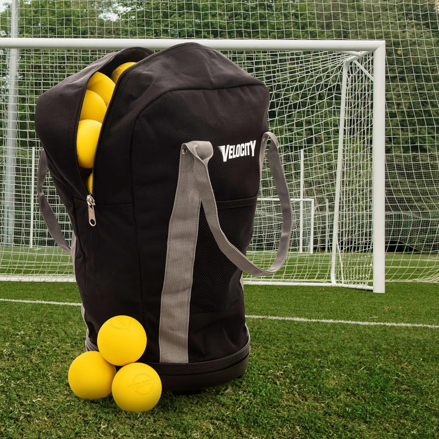Velocity Heavy Duty Multipurpose Ball Bag with Durable Bottom - Holds up to 60-72 Balls - Ideal for Lacrosse, Baseball, Pickleball, Tennis & More