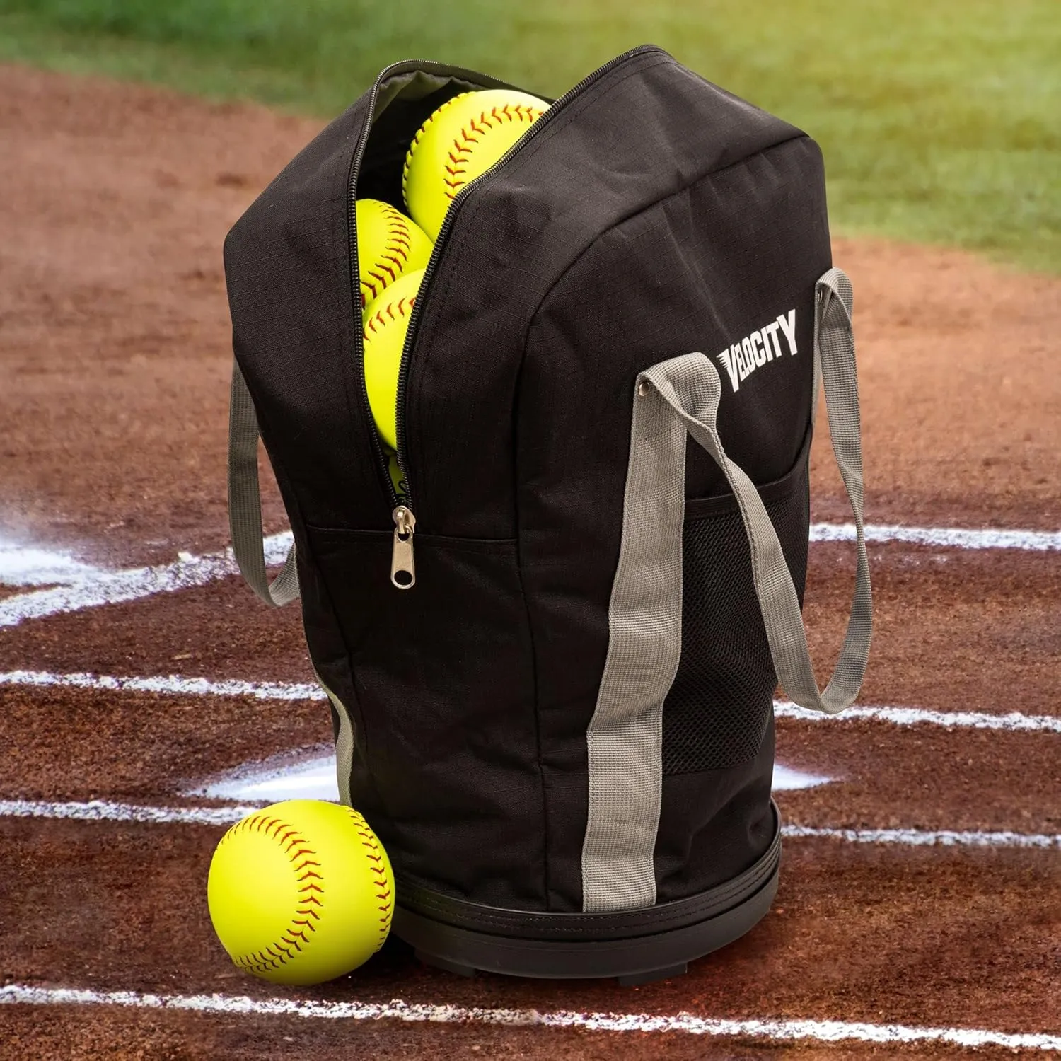 Velocity Heavy Duty Multipurpose Ball Bag with Durable Bottom - Holds up to 60-72 Balls - Ideal for Lacrosse, Baseball, Pickleball, Tennis & More
