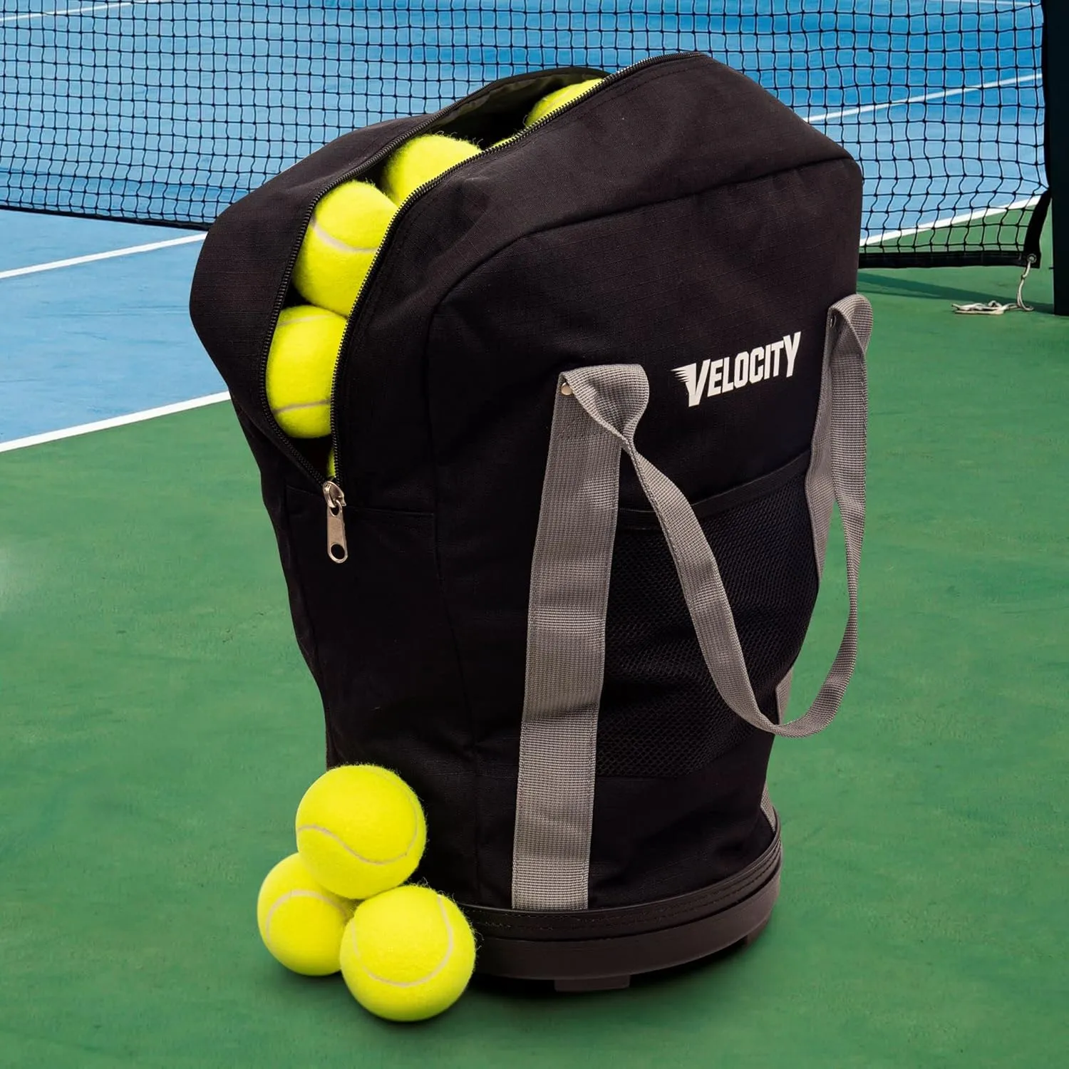 Velocity Heavy Duty Multipurpose Ball Bag with Durable Bottom - Holds up to 60-72 Balls - Ideal for Lacrosse, Baseball, Pickleball, Tennis & More