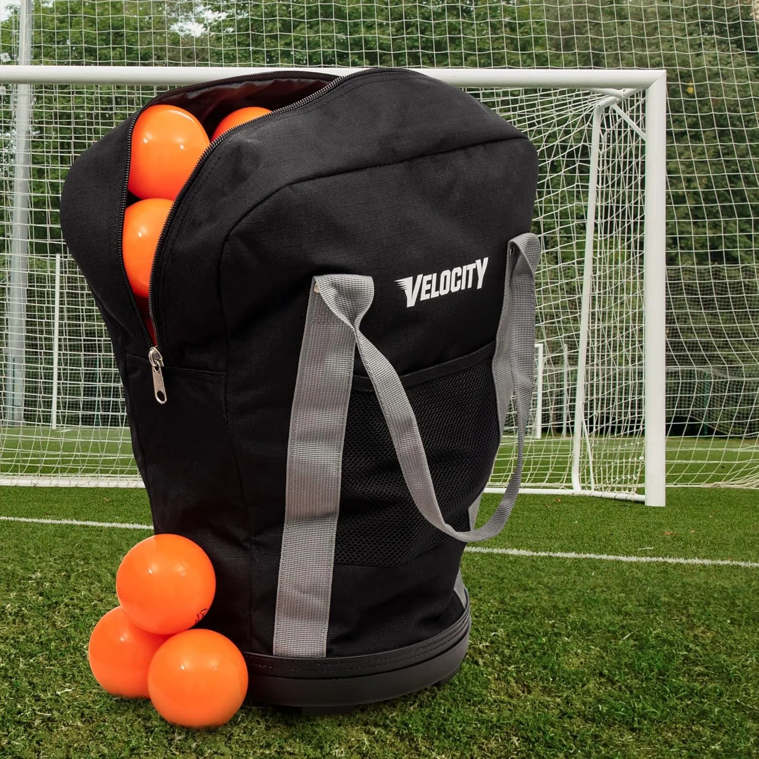 Velocity Heavy Duty Multipurpose Ball Bag with Durable Bottom - Holds up to 60-72 Balls - Ideal for Lacrosse, Baseball, Pickleball, Tennis & More